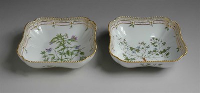Lot 1419 - Pair of Royal Copenhagen Flora Danica...