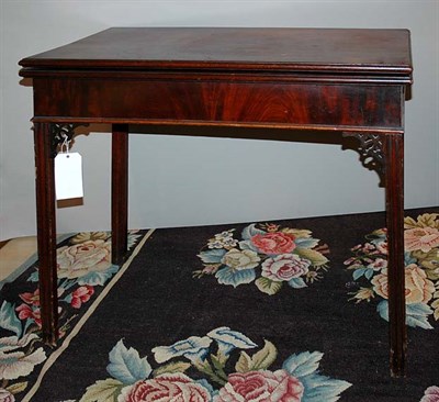Lot 4461 - George III Mahogany Fold-Over Games Table...