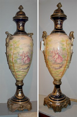 Lot 3344A - Companion Pair of Sevres Style Gilt-Metal...