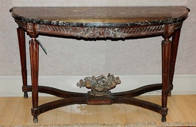 Lot 1467 - Louis XVI Beechwood Console The demilune...