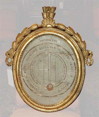 Lot 1465 - Louis XVI Gilt-Wood Barometer Late 18th...