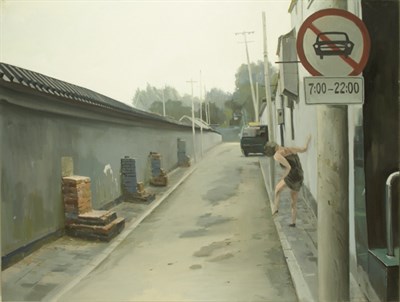 Lot 65 - Liang Hongli Chinese, b. 1972 Woman Walking...