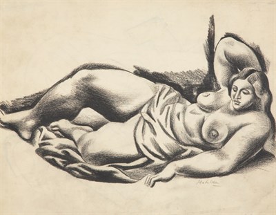 Lot 2483 - Jan Matulka 1890-1972 Reclining Nude Signed...