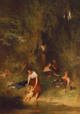 Lot 1 - Wilhelm Marc German, 1839-1907 An Afternoon by...