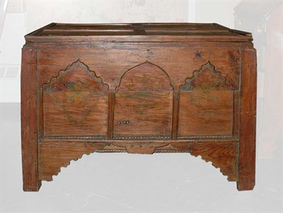 Lot 1256 - Moroccan Painted Traveling Chest Height 27...