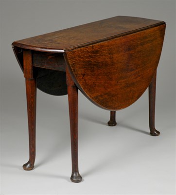 Lot 1543 - Provincial George III Mahogany Drop-Leaf Table...