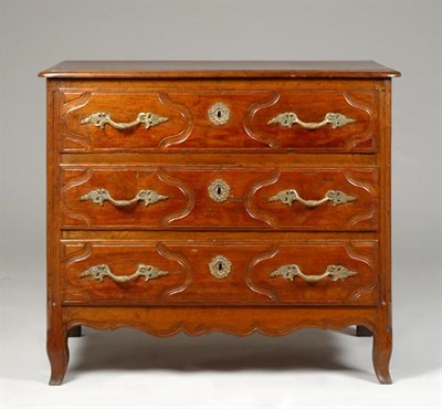 Lot 1380 - Provincial Louis XV Walnut Commode The...