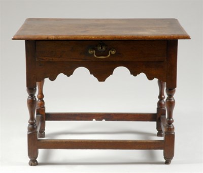 Lot 1291 - Provincial Continental Baroque Oak Side Table...