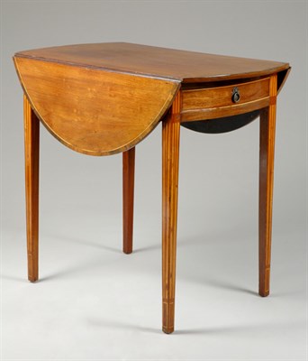 Lot 1541 - George III Inlaid Mahogany Pembroke Table Late...