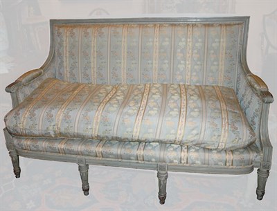 Lot 1511 - Louis XVI Gray Painted Beechwood Canape Late...