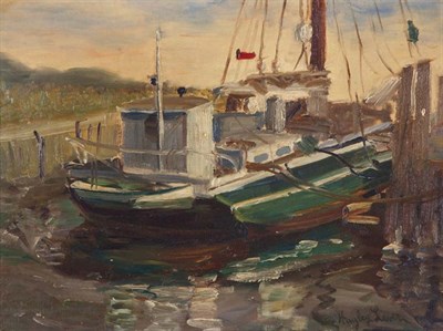 Lot 2467 - Richard Hayley Lever 1876-1958 Docked Boat...