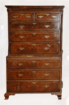 Lot 1510 - George III Inlaid Mahogany and Walnut Chest on...