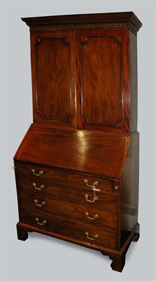 Lot 1161 - George III Mahogany Bureau Bookcase Late 18th...