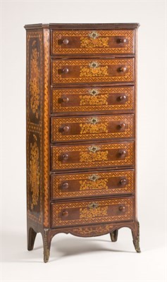 Lot 1398 - Continental Marquetry Inlaid Mahogany...