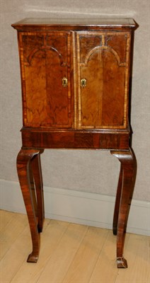 Lot 1272 - William and Mary Style Walnut Cabinet on Stand...