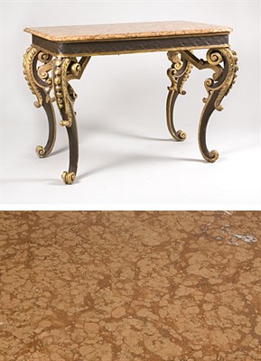 Lot 1490 - Continental Rococo Painted and Parcel Gilt...