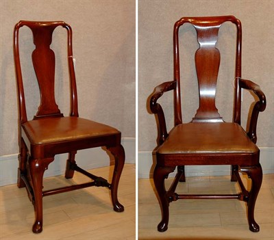 Lot 4439 - Set of Twelve Queen Anne Style Mahogany Dining...