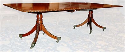 Lot 1437 - George III Mahogany Double Pedestal Dining...