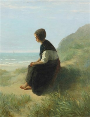 Lot 2005 - Jozef Israels Dutch, 1824-1911 Woman Looking...