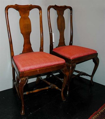 Lot 4174 - Set of Ten Queen Anne Style Fruitwood Dining...