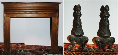 Lot 4377 - Neoclassical Style Wood Fireplace Surround;...