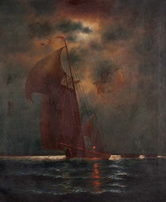 Lot 68 - James Gale Tyler American, 1855-1931 Ship in...