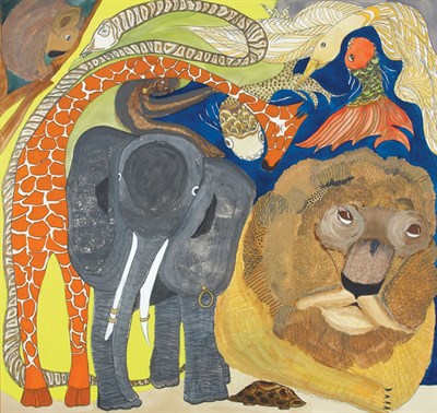 Lot 2338 - Simon Lissim American, 1900-1981 The Zoo, 1977...