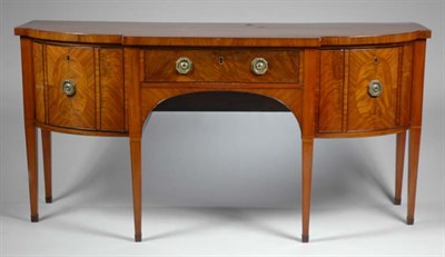 Lot 1418 - George III Inlaid Mahogany Sideboard Late...