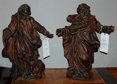 Lot 1453 - Pair of Continental Baroque Stained and Carved...