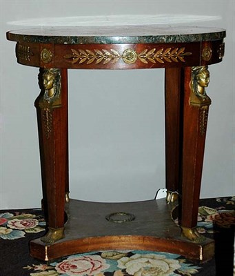 Lot 4467 - Empire Style Marble Top Mahogany Center Table...