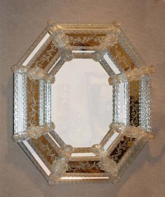 Lot 428 - Venetian Mirror Framed Octagonal Mirror Height...