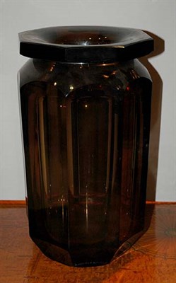 Lot 3459A - Daum Nancy Cut Glass Vase Of cylindrical form,...