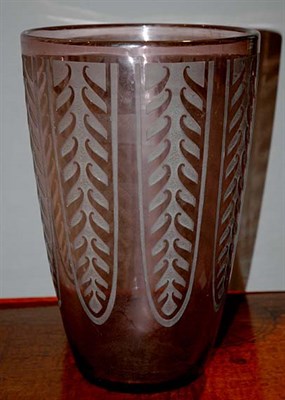 Lot 3460A - Daum Nancy Art Deco Acid Etched Glass Vase Of...