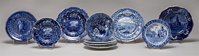 Lot 2194 - Group of Staffordshire Blue and White Transfer...