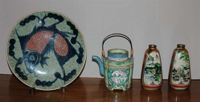 Lot 135 - Group of Asian Pottery Tablewares Comprising...