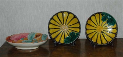Lot 138 - Asian Pottery Floral Decorated Dish; Together...