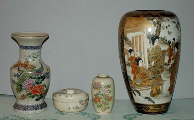 Lot 150 - Group of Four Satsuma Items Comprising three...