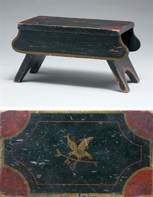 Lot 2067 - Painted and Decorated Miniature Footstool 19th...