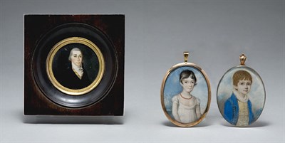 Lot 2121 - Three Portrait Miniatures Comprising French...