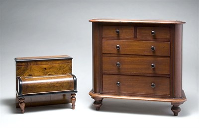 Lot 2126 - Victorian Mahogany Miniature Chest of Drawers...