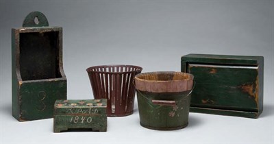 Lot 2007 - Group of Painted Wood Boxes and Containers...