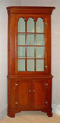 Lot 2221 - Chippendale Style Cherry Corner Cupboard...