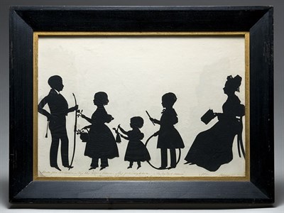 Lot 2153 - English School Silhouette Portrait of the...