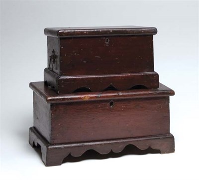 Lot 2069 - Two Miniature Blanket Chests 19th Century...