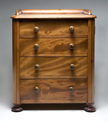 Lot 2019 - Victorian Mahogany Miniature Side Lock Chest...