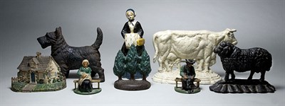 Lot 2232 - Group of Painted Cast Iron Doorstops Including...