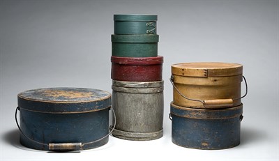 Lot 2101 - Group of Painted and Unpainted Bentwood Pantry...