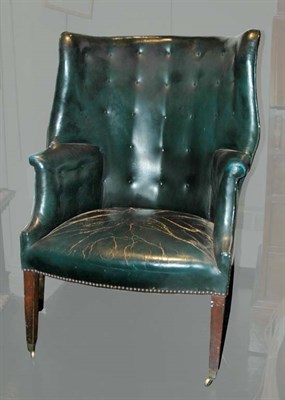 Lot 1333 - George III Mahogany Wing Chair Late 18th...