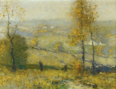 Lot 2497 - Bruce Crane 1857-1937 Autumn in the...