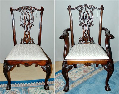 Lot 364 - Set of Ten George III Style Mahogany Dining...